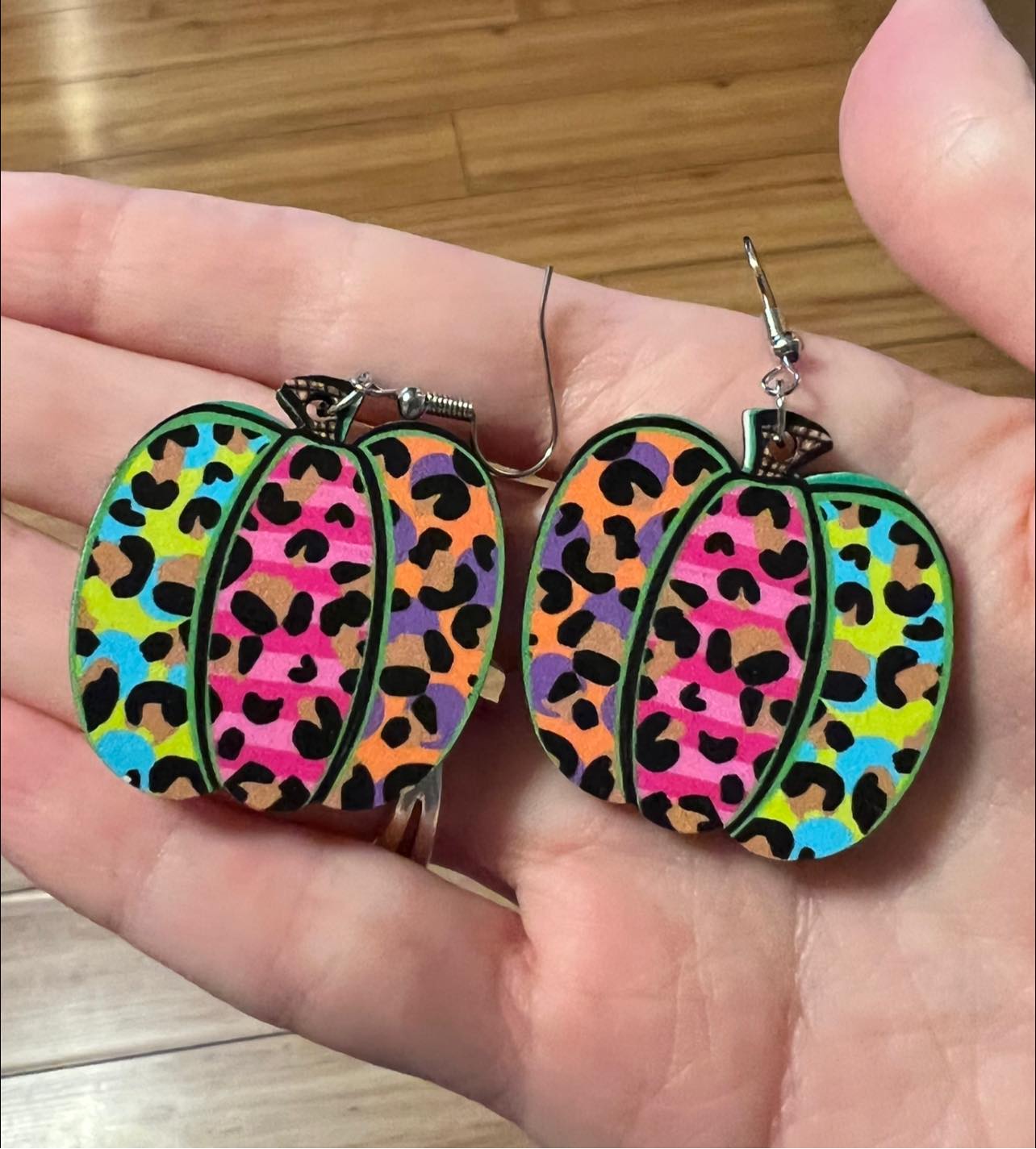 Leopard Pumpkin Earrings