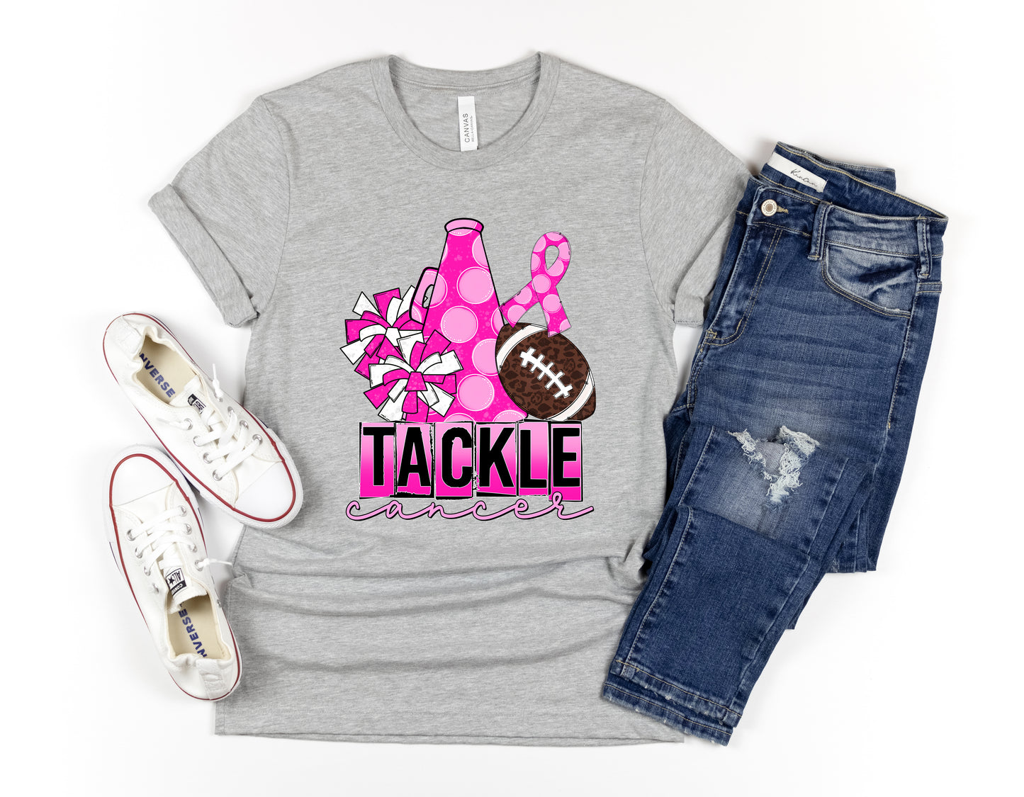 Tackle Cancer Adult Shirt-Breast Cancer Awareness 48