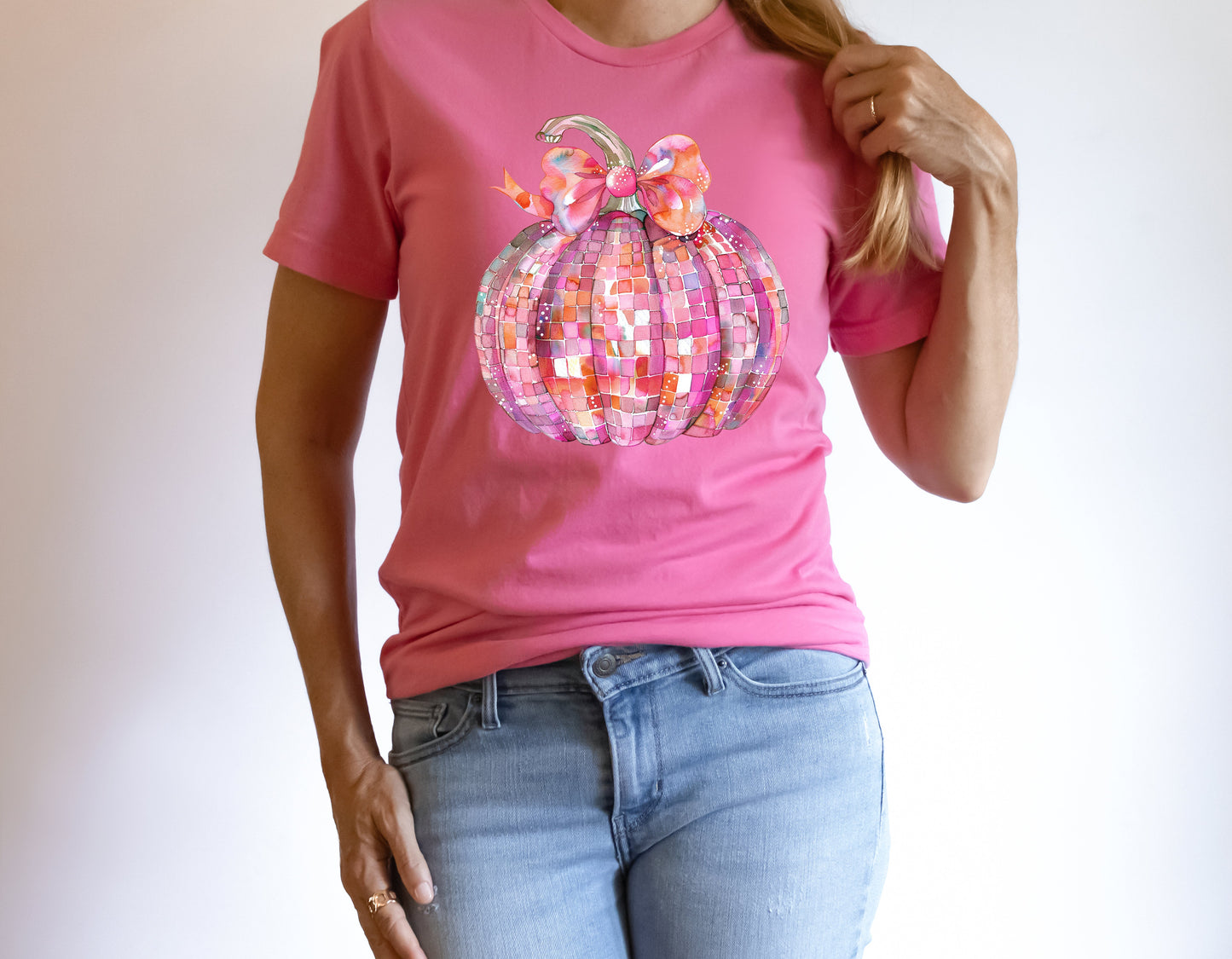 Pink Disco Pumpkin TRANSFERS ONLY- Fall 494