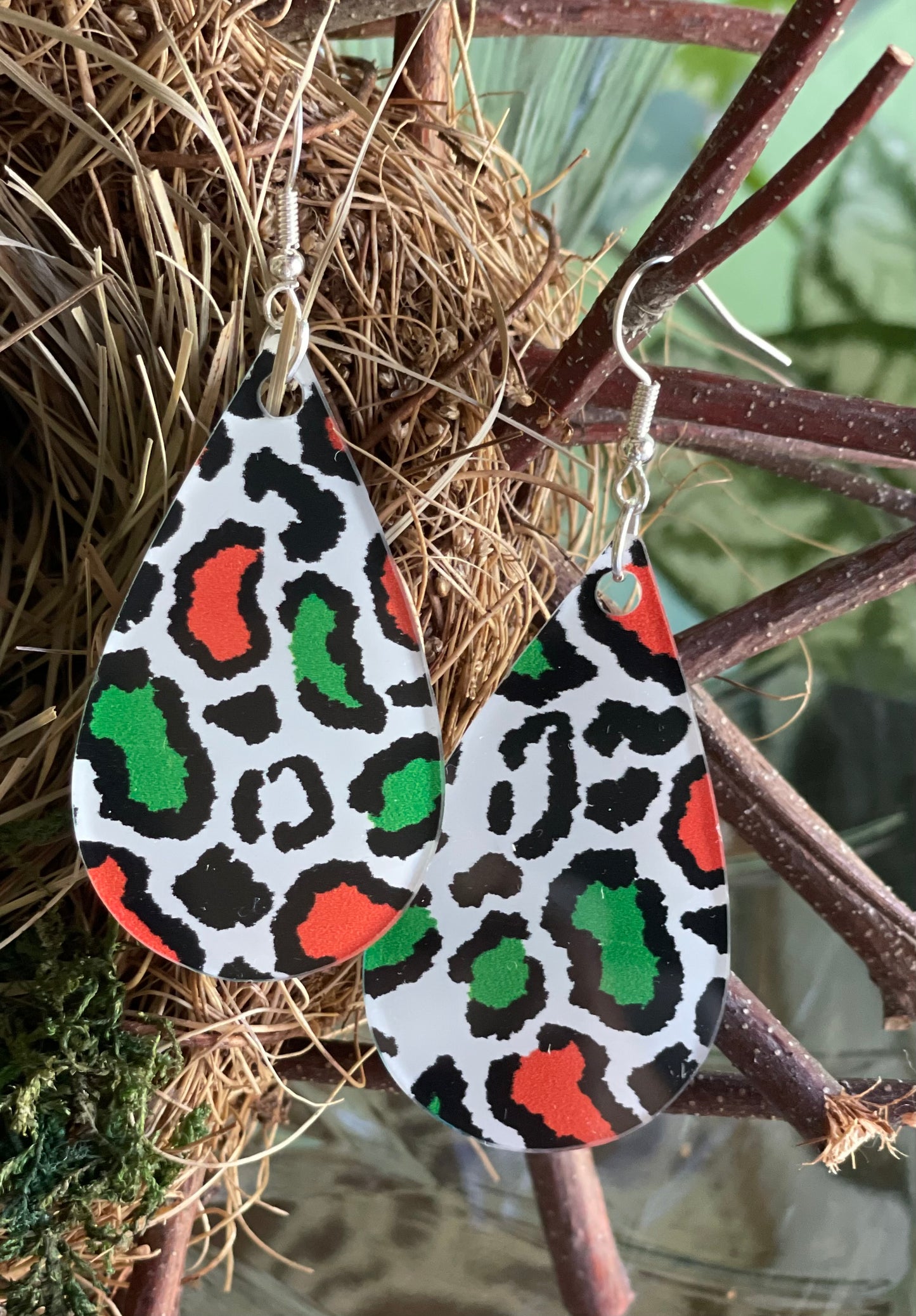 Christmas Pattern Acrylic Earrings