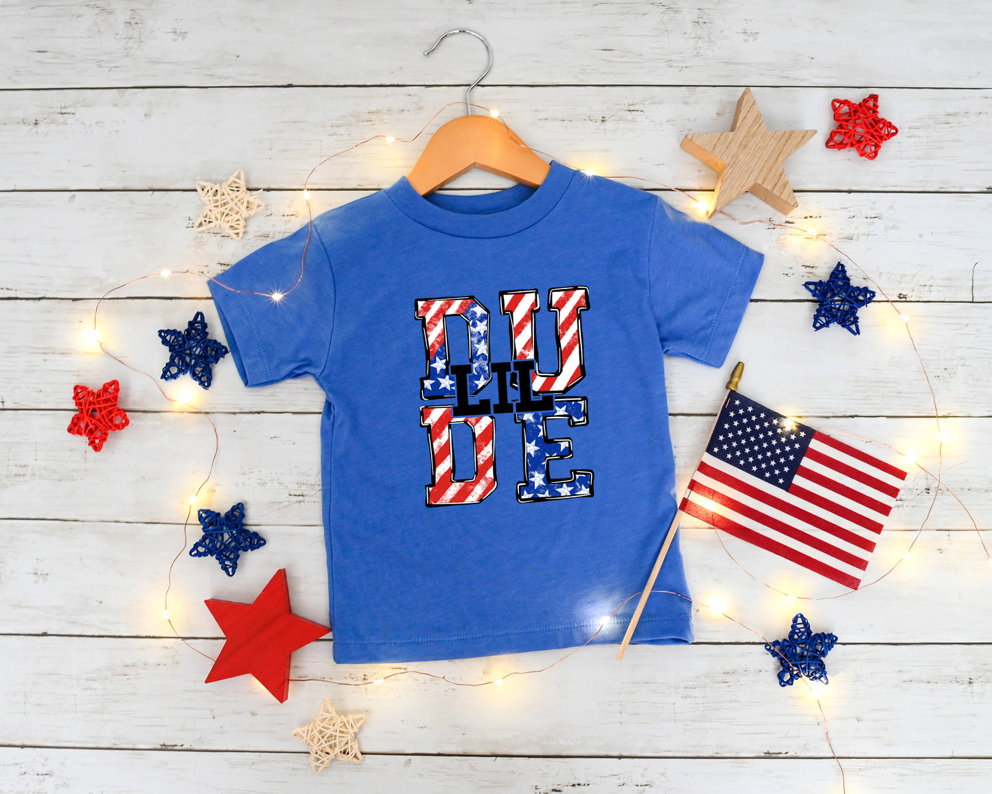 Patriotic Stacked Family Name Shirts