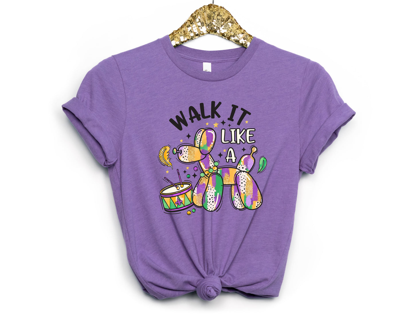 Walk It Like A Dog Adult Shirt- Mardi Gras 80