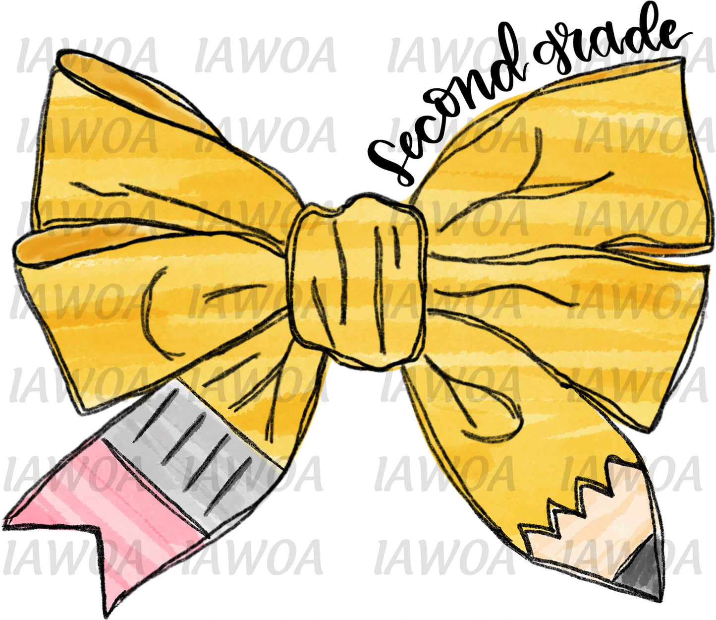 Pencil Bow Gradel Level or Name Adult Shirt