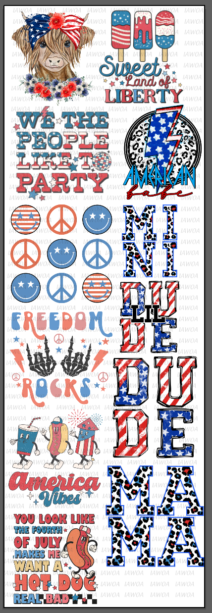 4th Of July Gang Sheet