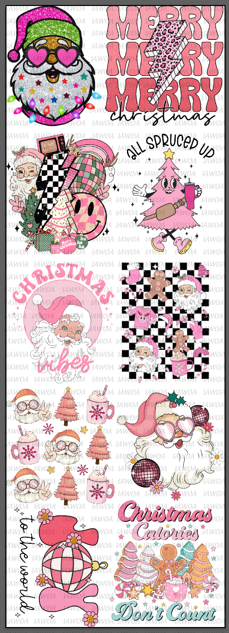 Pink Christmas Gang Sheet