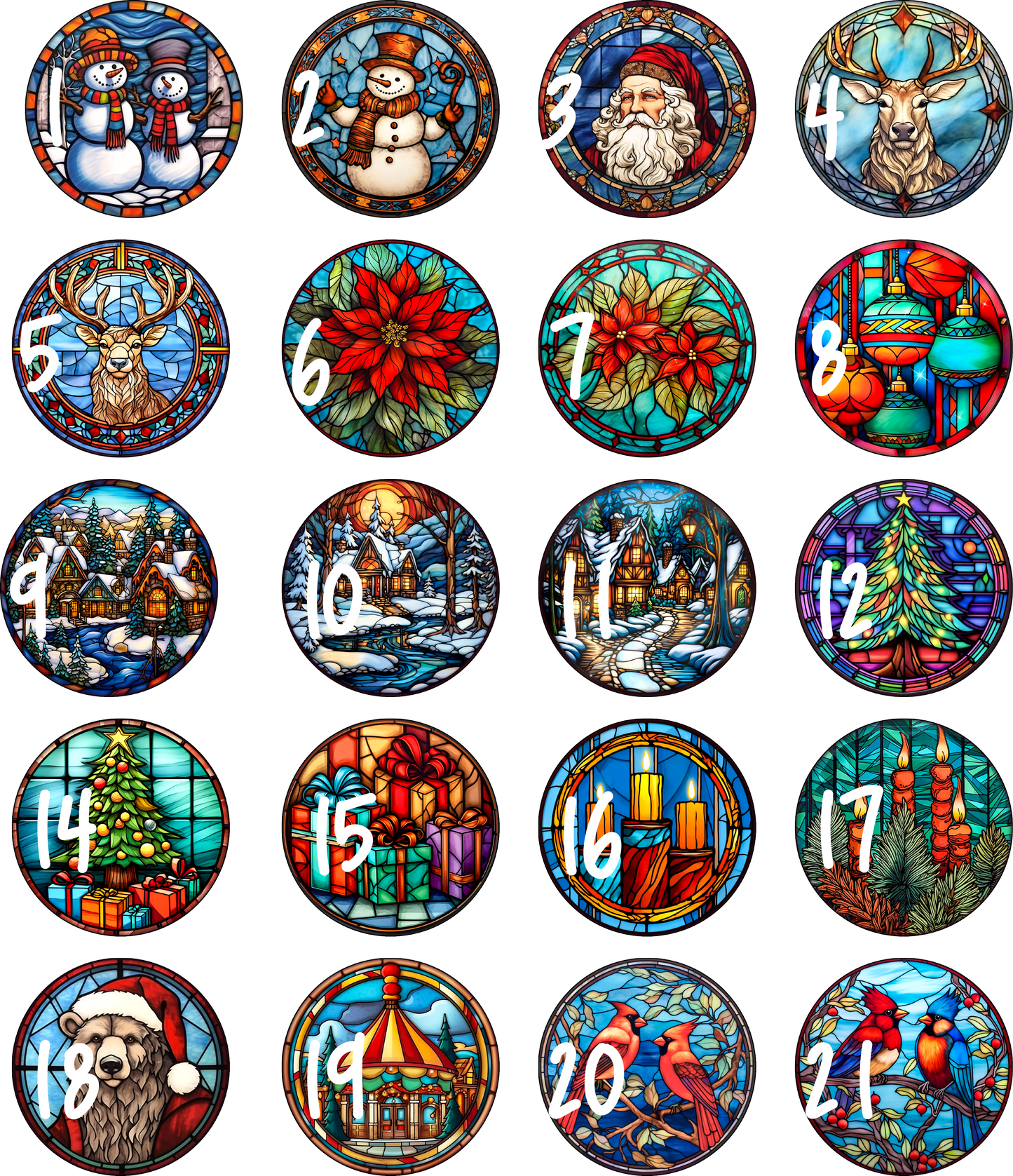 Stained Glass Christmas Ornaments
