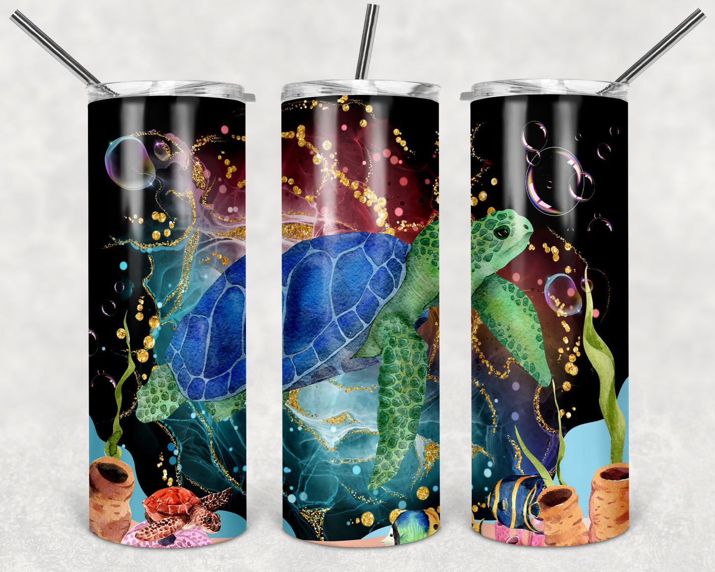 Sea Turtle TRANSFERS and BLANKS ONLY - Tumbler 1595