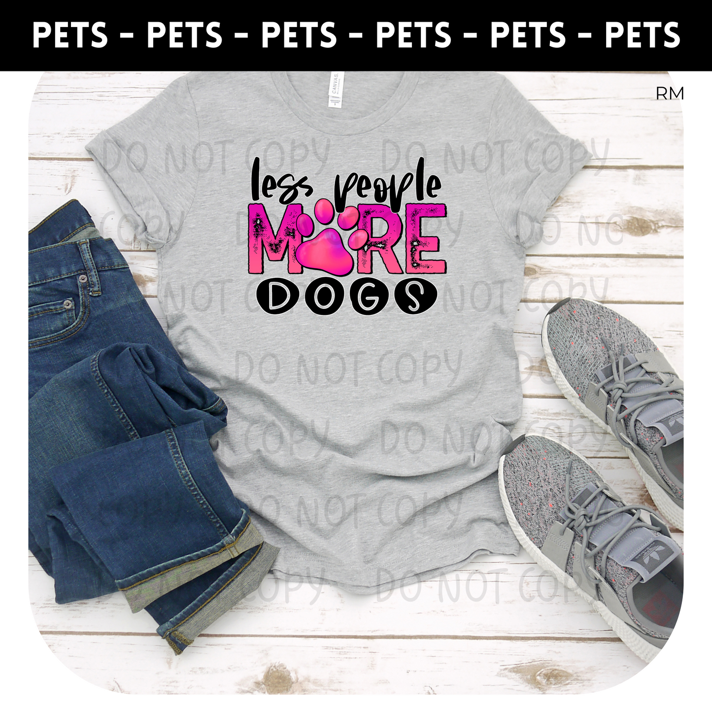 Less People More Dogs TRANSFERS ONLY- Animals 237