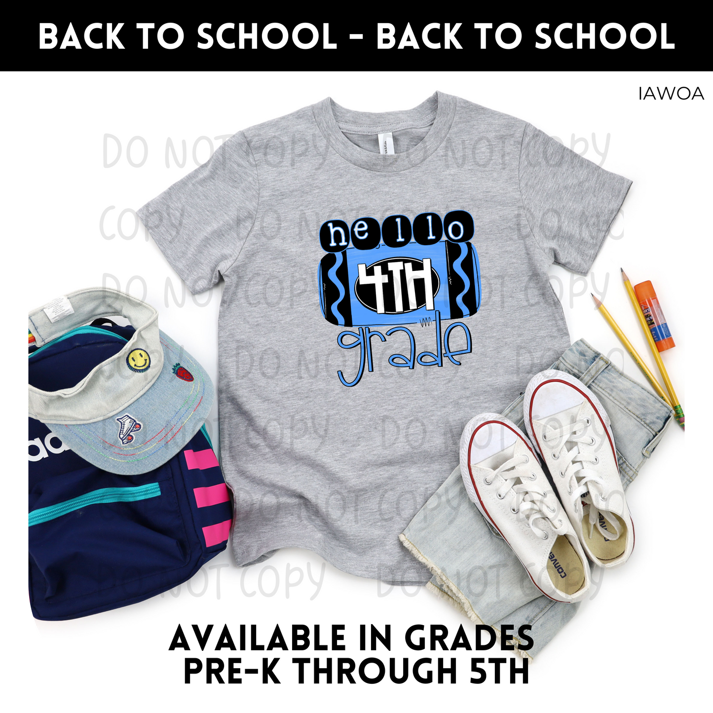 Hello Grade Blue Youth Shirt