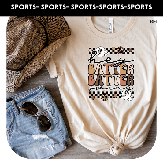 Hey Batter Batter Swing Adult Shirt- Baseball 298