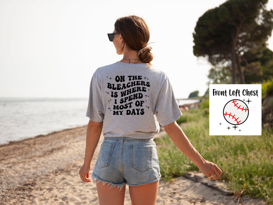 Baseball On The Bleachers Adult Shirt