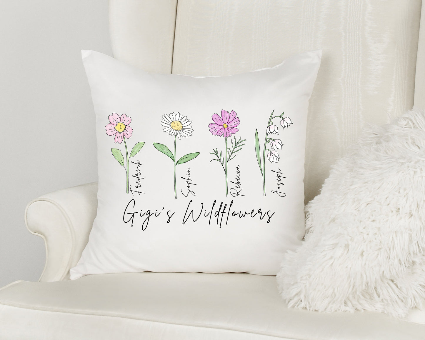 Birth Month Flower Pillow Cases