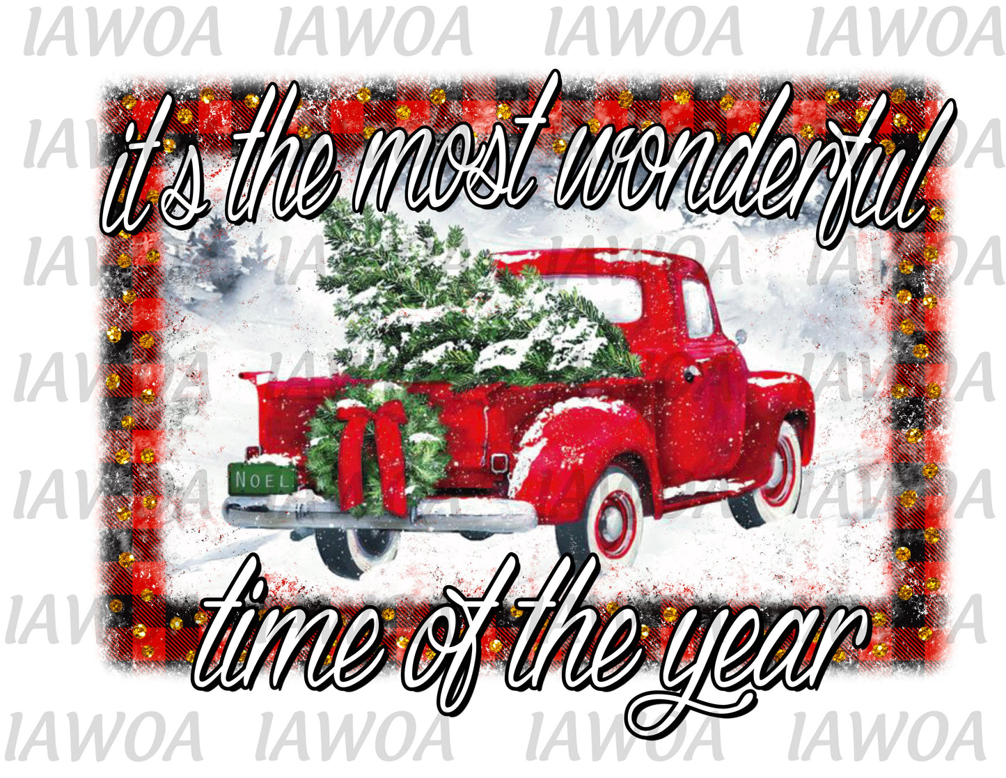 Christmas 412 - It's the Most Wonderful Time of the Year Holiday Carols - Sublimation Transfer Set/Ready To Press Sublimation Transfer