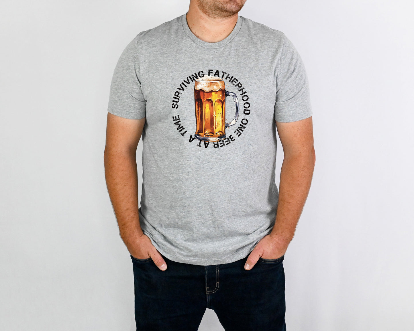 Surviving Fatherhood One Beer At A Time Adult Shirt- Dad 179