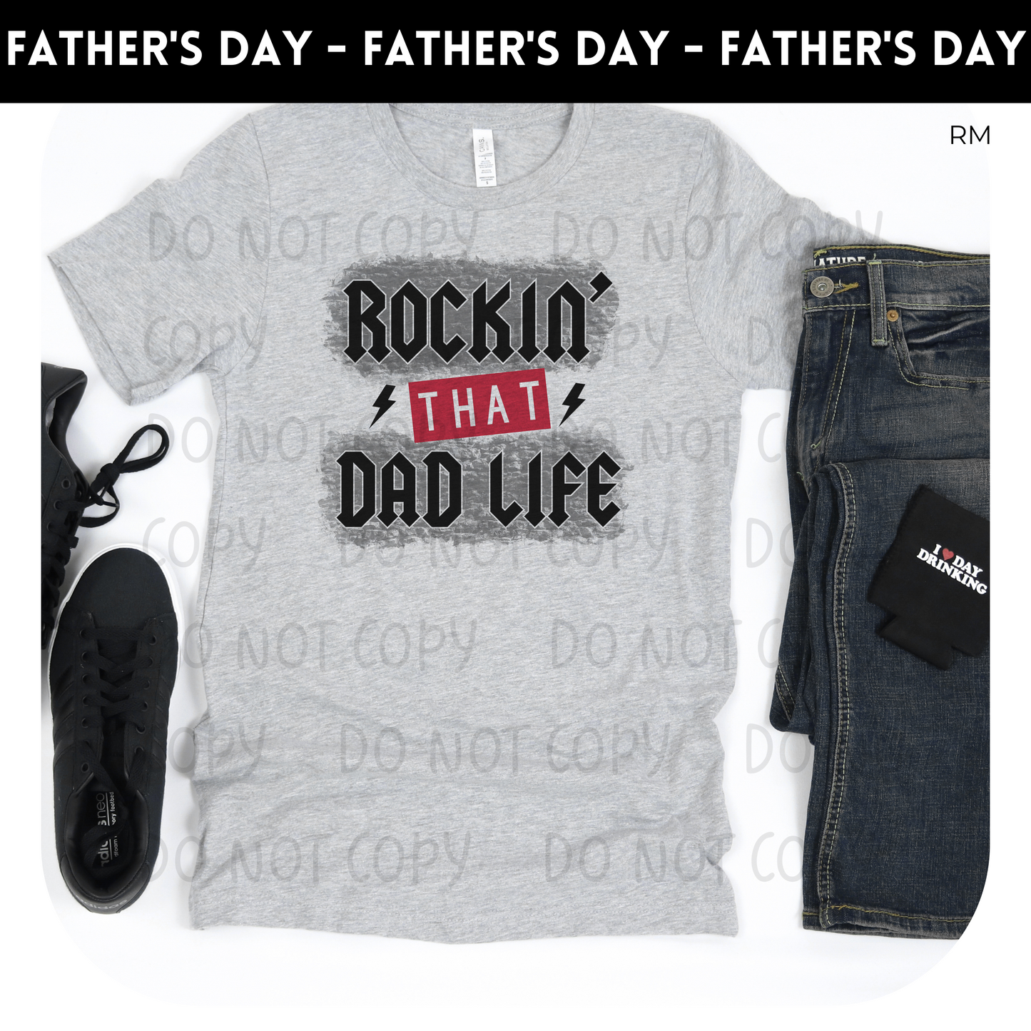 Rockin That Dad Life Adult Shirt- Dad 45