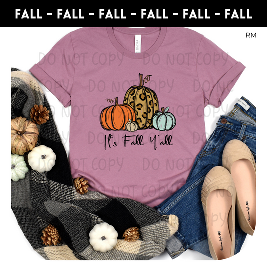 It's Fall Y'All Adult Shirt-Fall 36