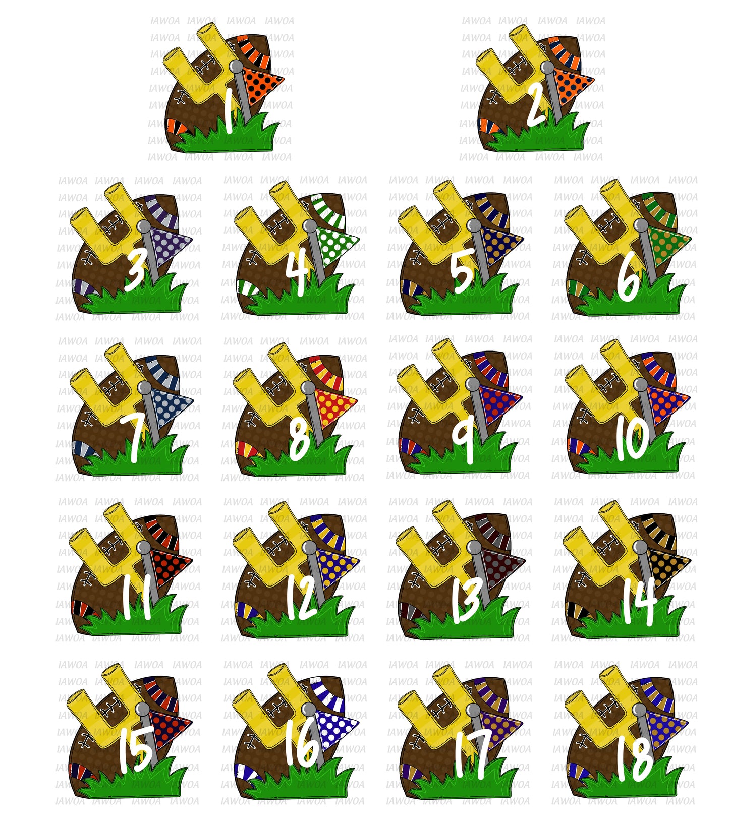 Football Mascots TRANSFERS ONLY