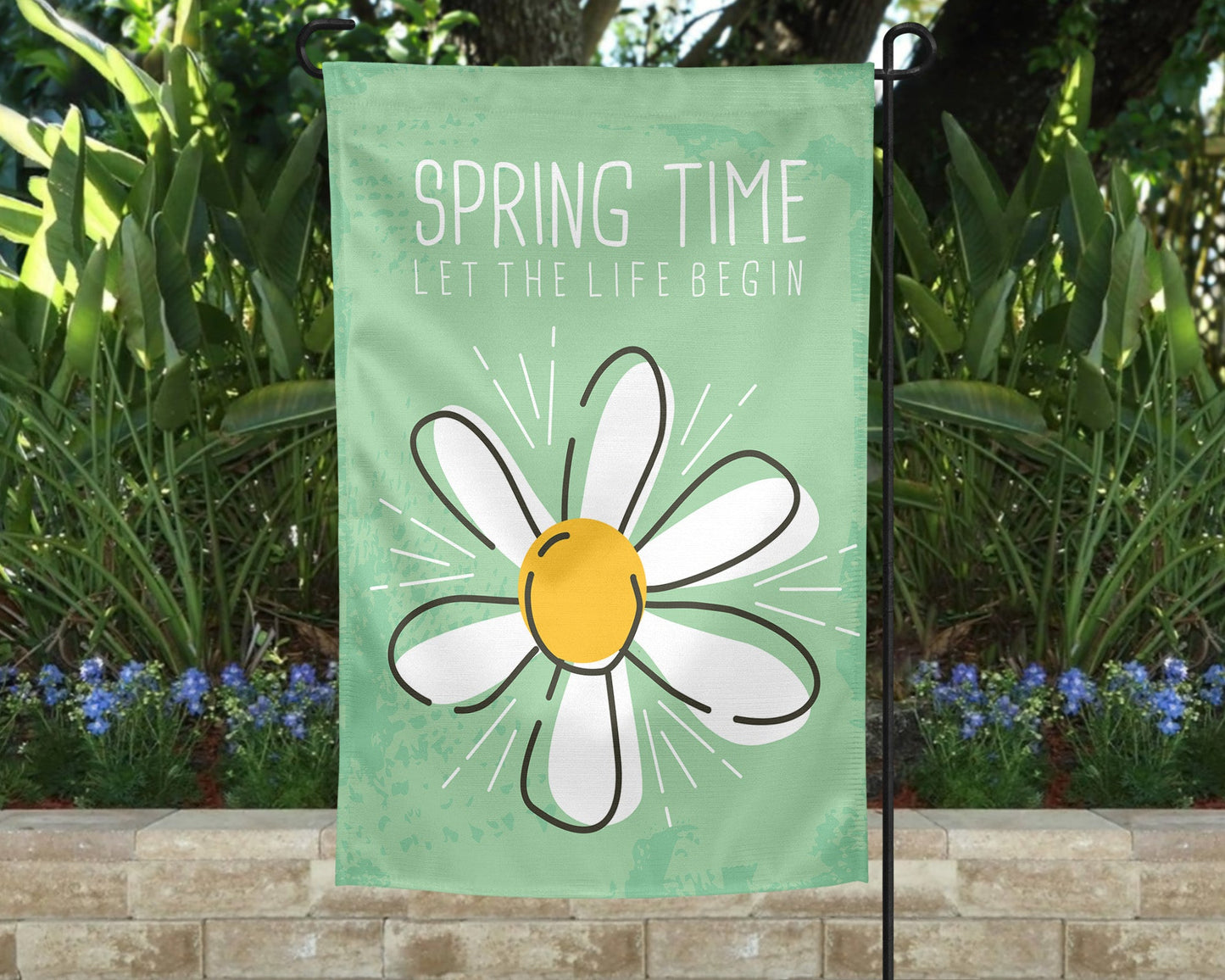 Spring Time Daisy Garden Flag TRANSFERS ONLY- Garden Flag 85