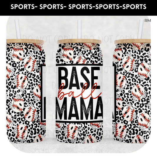 Baseball Mama Libby Glass Can- Glass Can 352