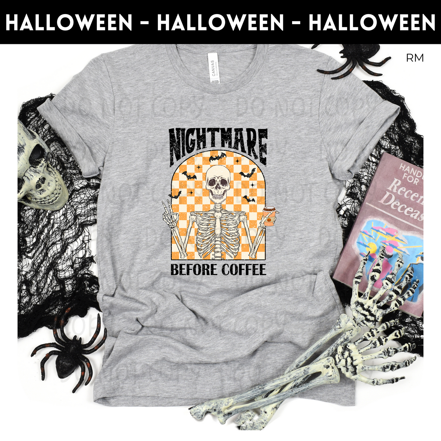 Nightmare Before Coffee Adult Shirt-Halloween 518