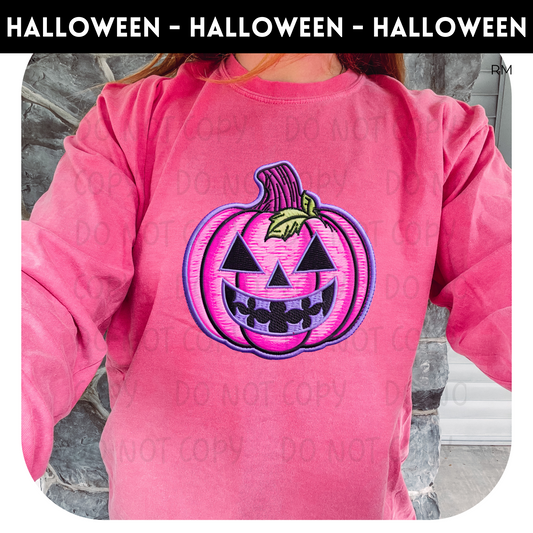 Pink Pumpkin Adult Shirt- Halloween 520