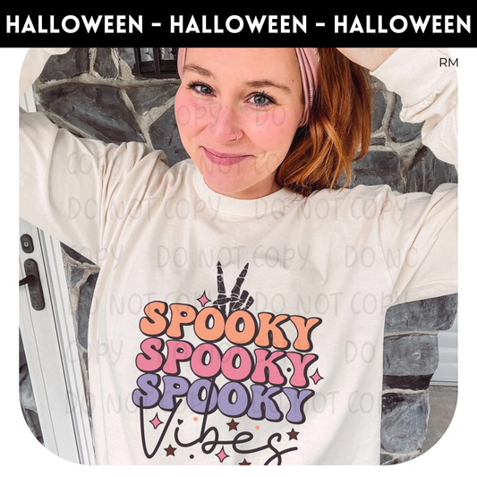 Spooky Vibes Adult Shirt- Halloween 523