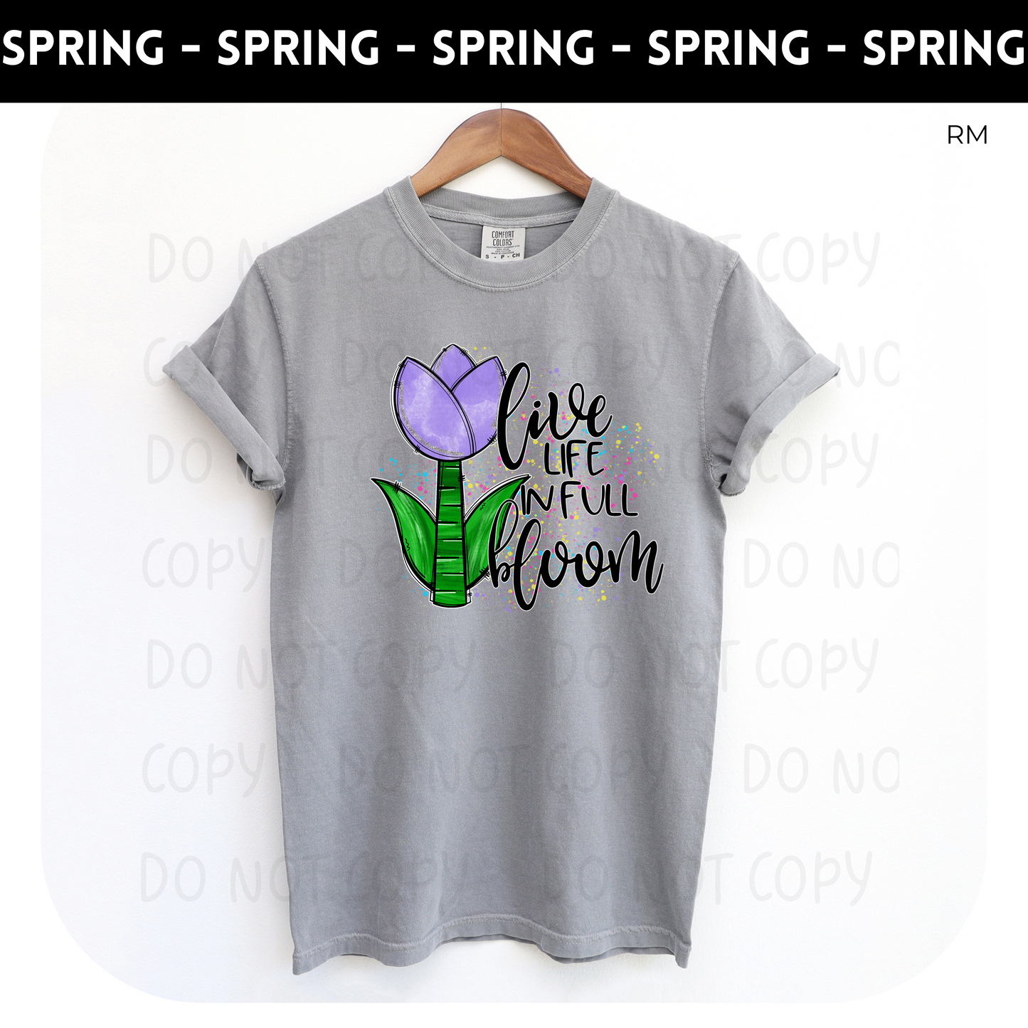 Live Life In Full Bloom Adult Shirt- Inspirational 469