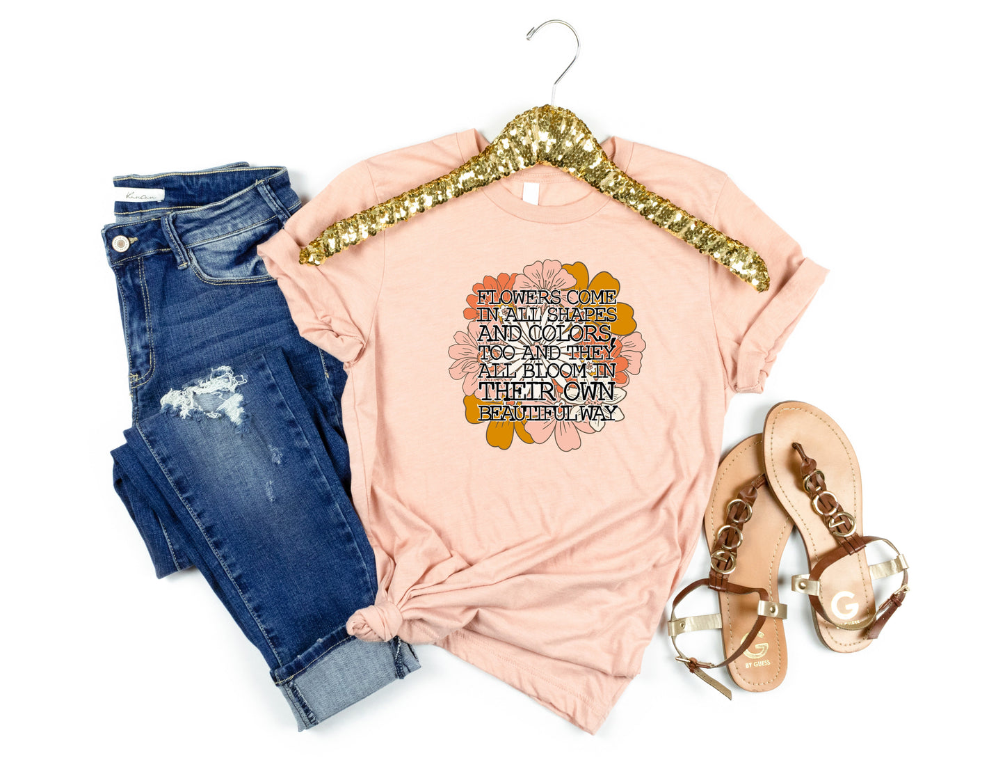 Flowers Come In All Shapes Adult Shirt- Inspirational 732