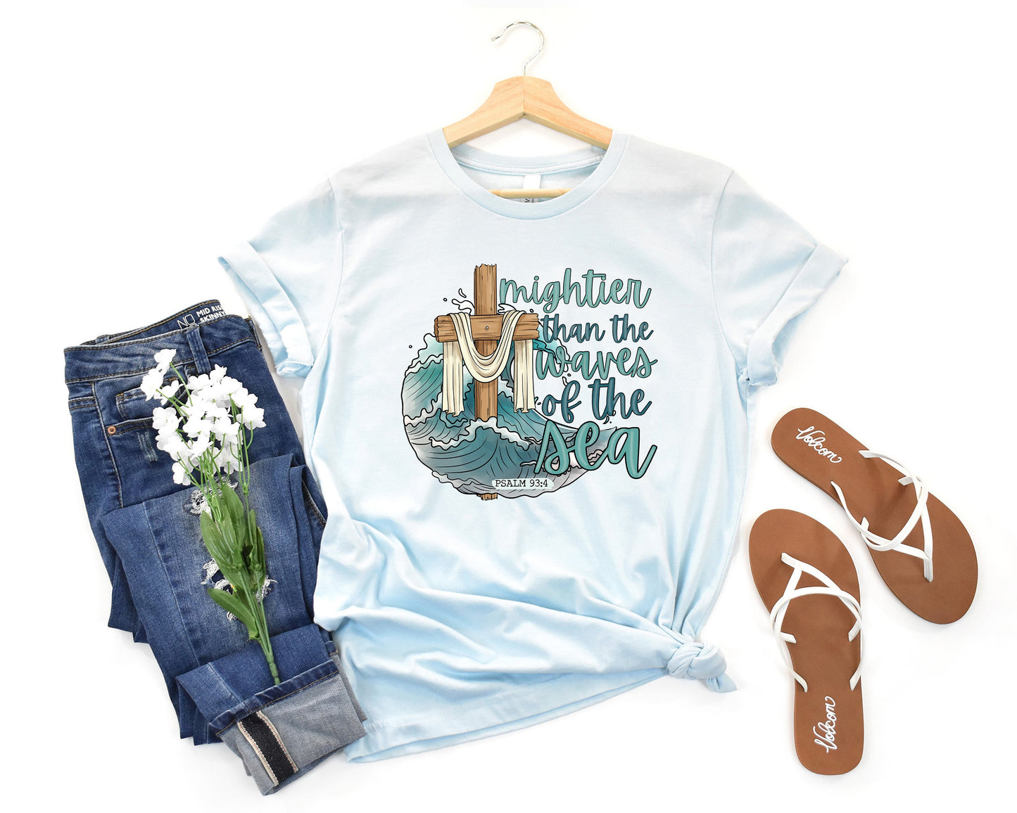 Mightier Than The Waves Of The Sea Adult Shirt- Inspirational 763