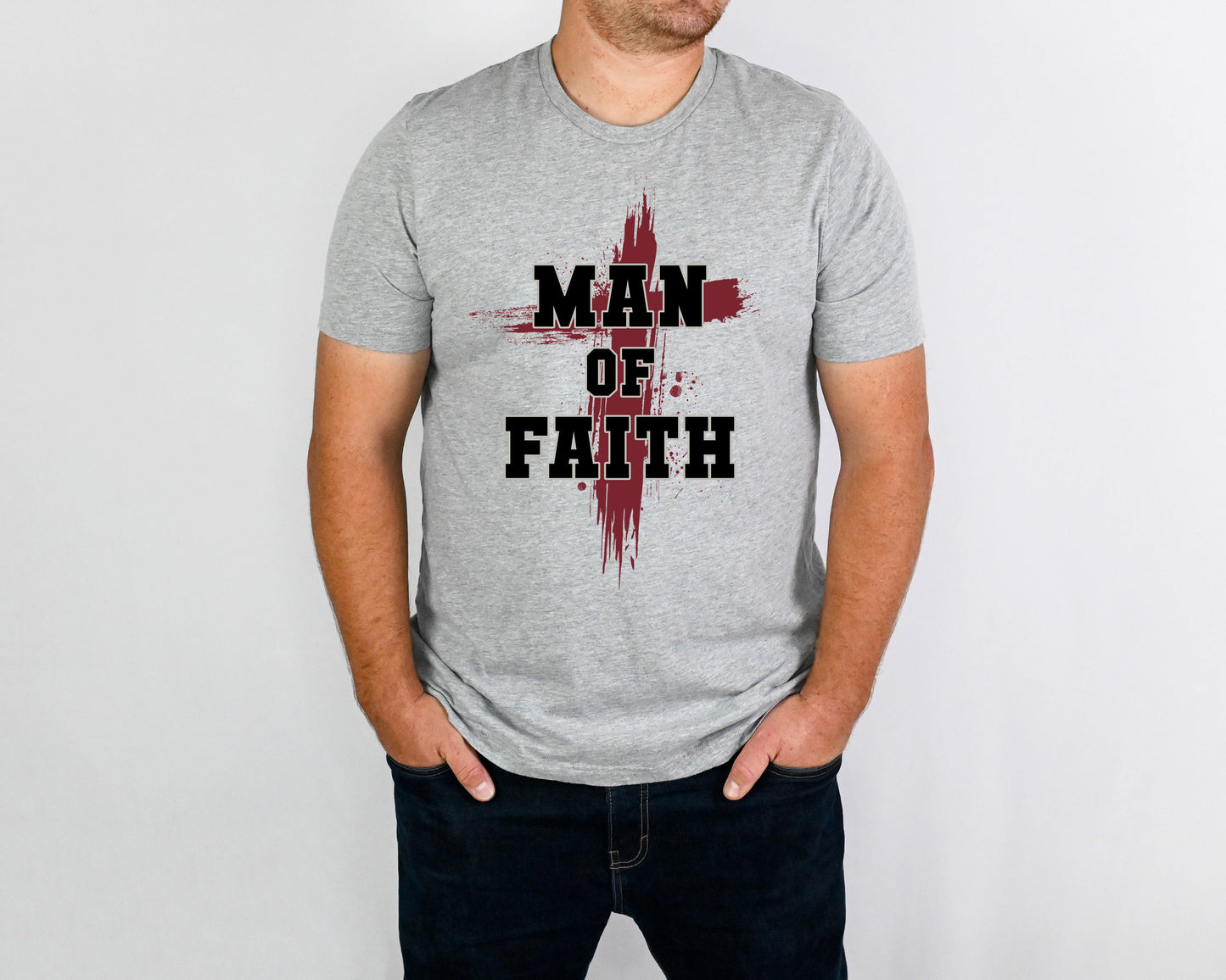 Man of Faith Adult Shirt- Inspirational 874