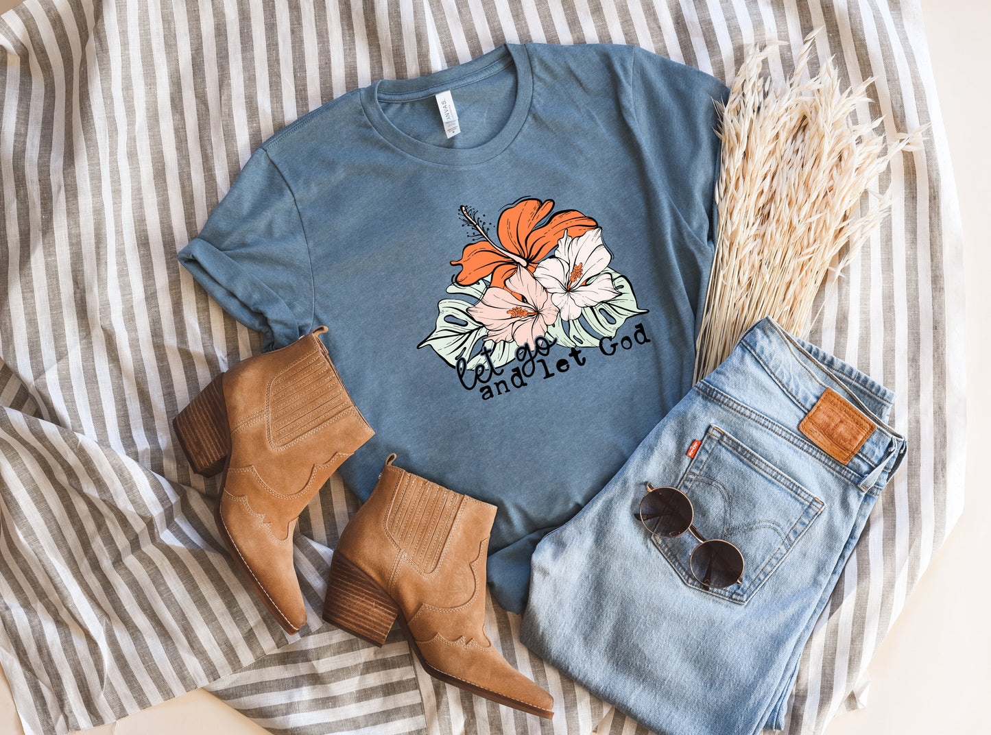 Let Go And Let God Adult Shirt- Inspirational 844