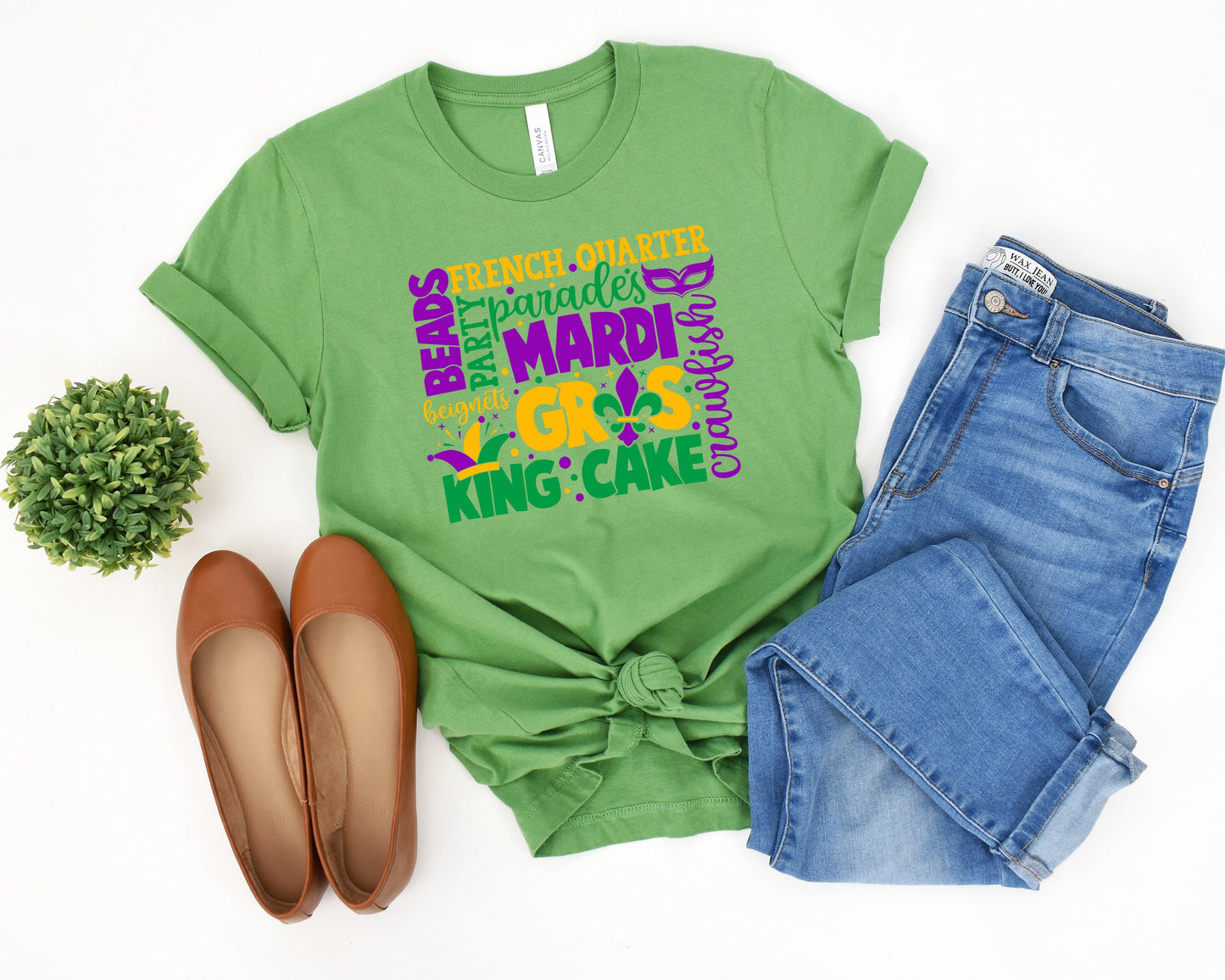 Mardi Gras Text Adult Shirt- Mardi Gras 63