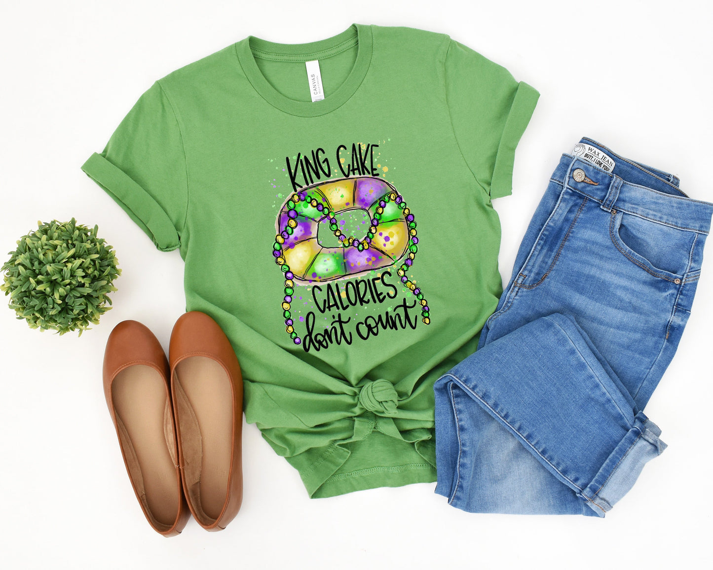 King Cake Calories Don't Count Adult Shirt- Mardi Gras 9