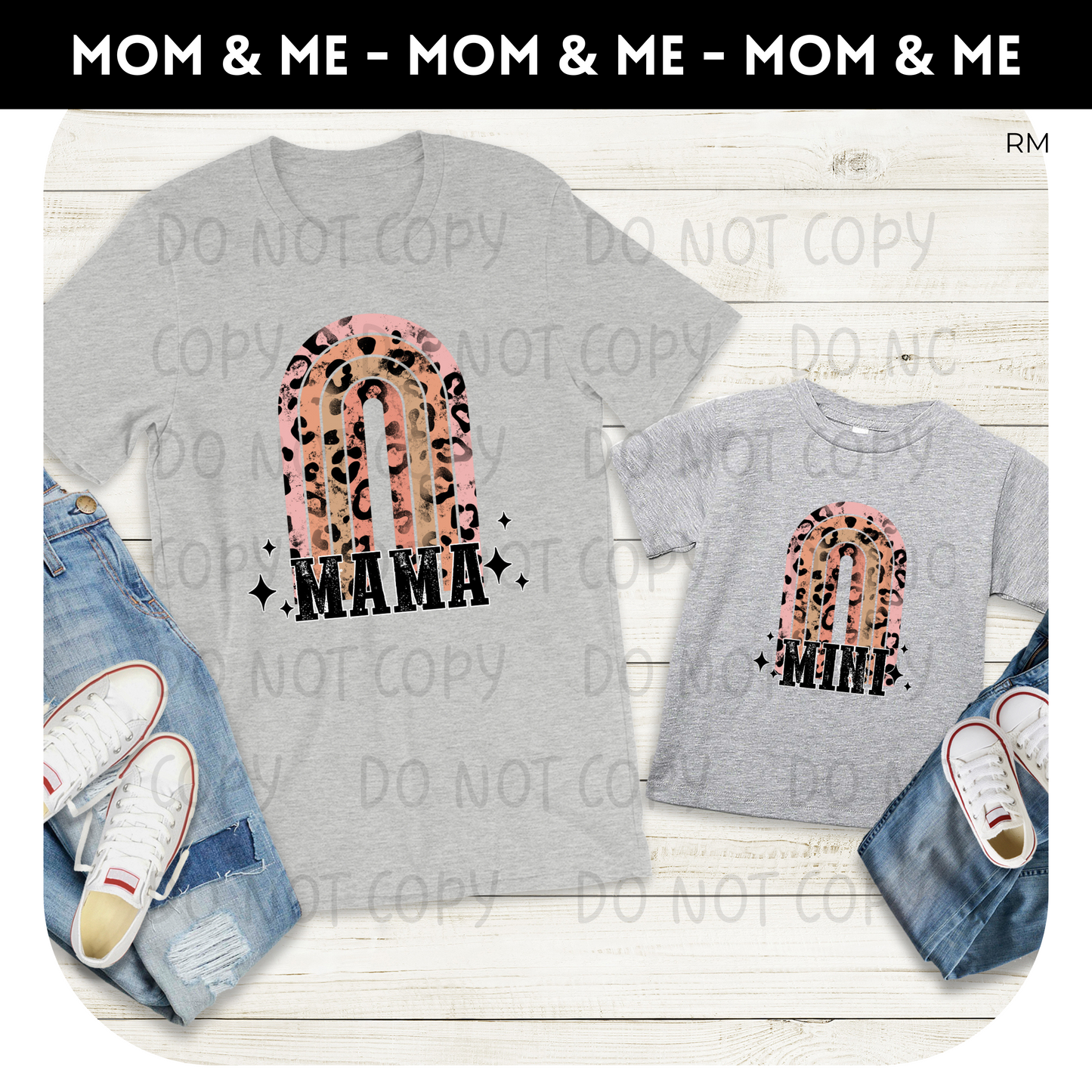Matching Mama and Mini Boho Rainbow Shirts- Mommy and Me 189