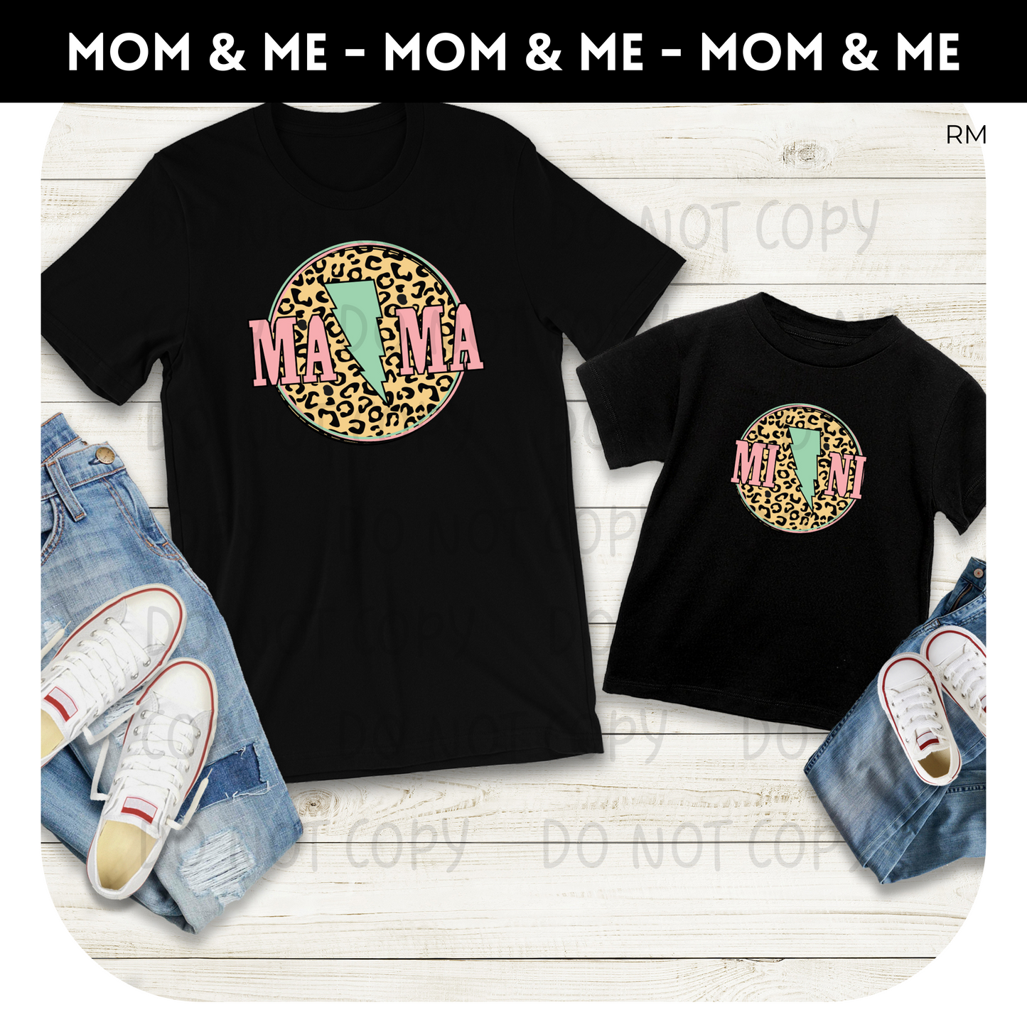 Matching Mama and Mini Boho Leopard Shirts- Mommy and Me 198 199