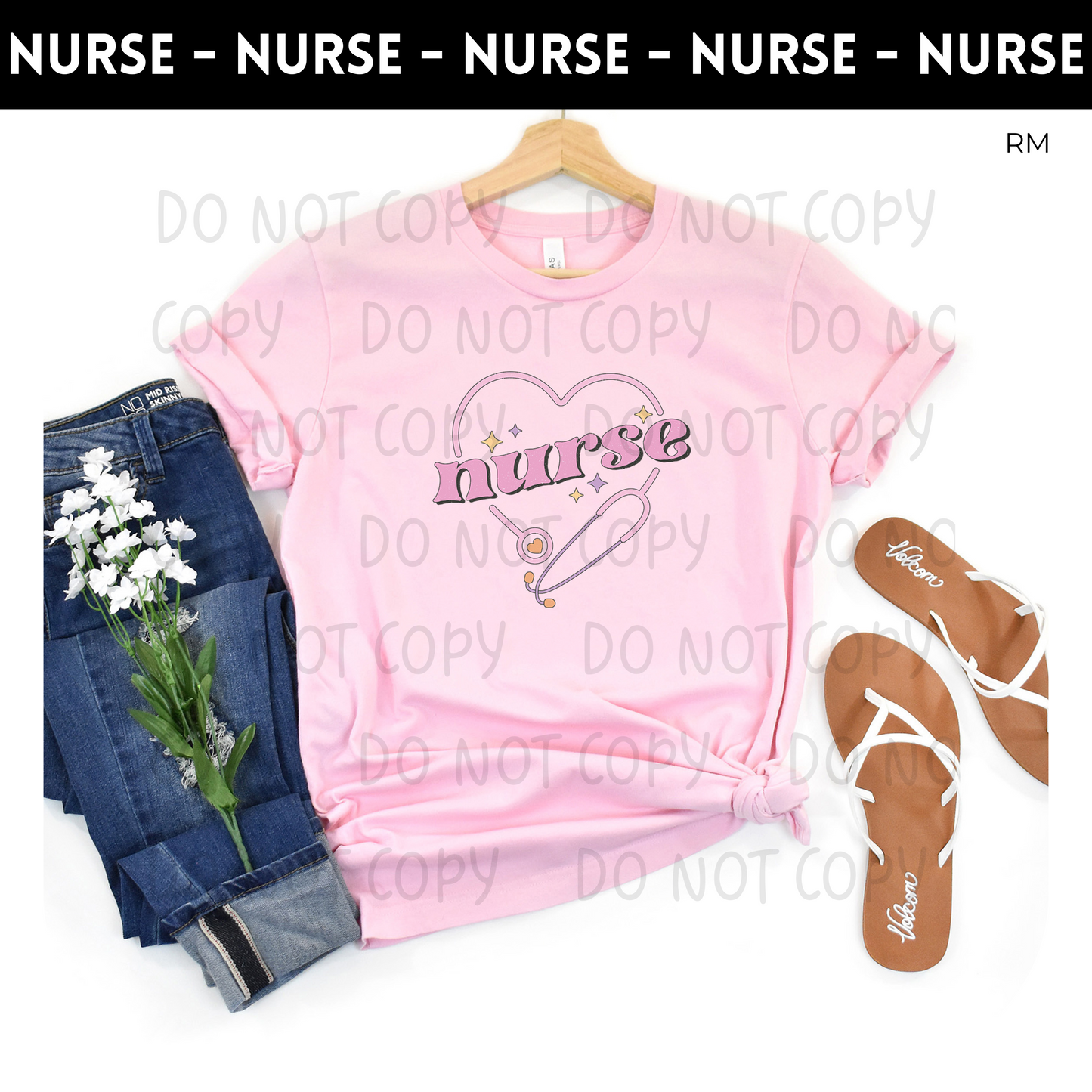 Nurse Heart Stethoscope Adult Shirt- Nursing 150
