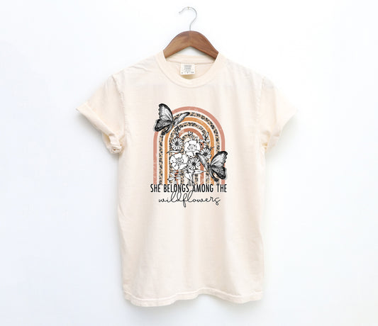 She Belongs Among The Wildflowers Adult Shirt- Odds and Ends 350