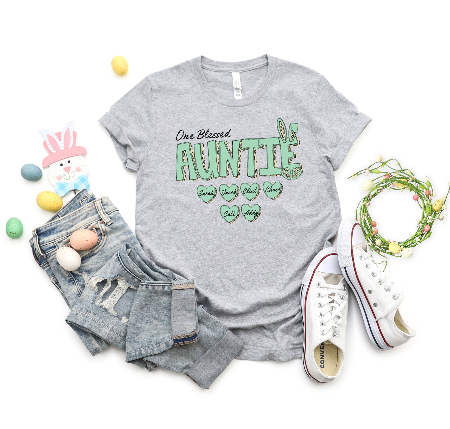 One Blessed Pastel Leopard Alpha Adult Shirt