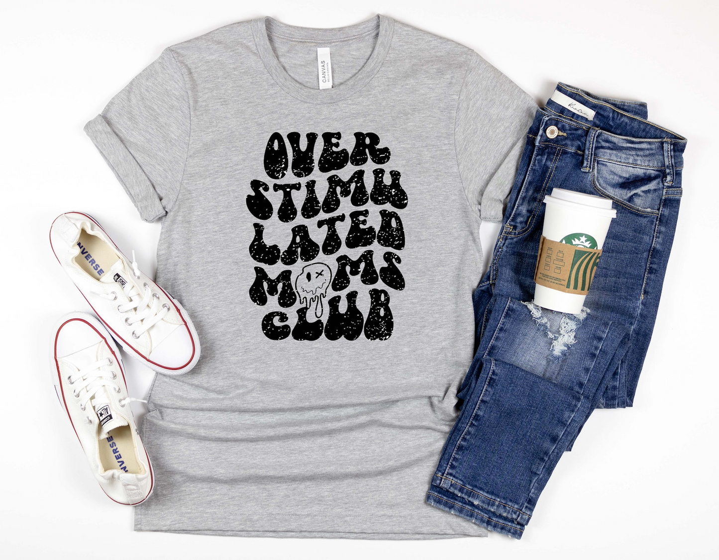 Overstimulated Mom Club Adult Shirt- Mom Life 384