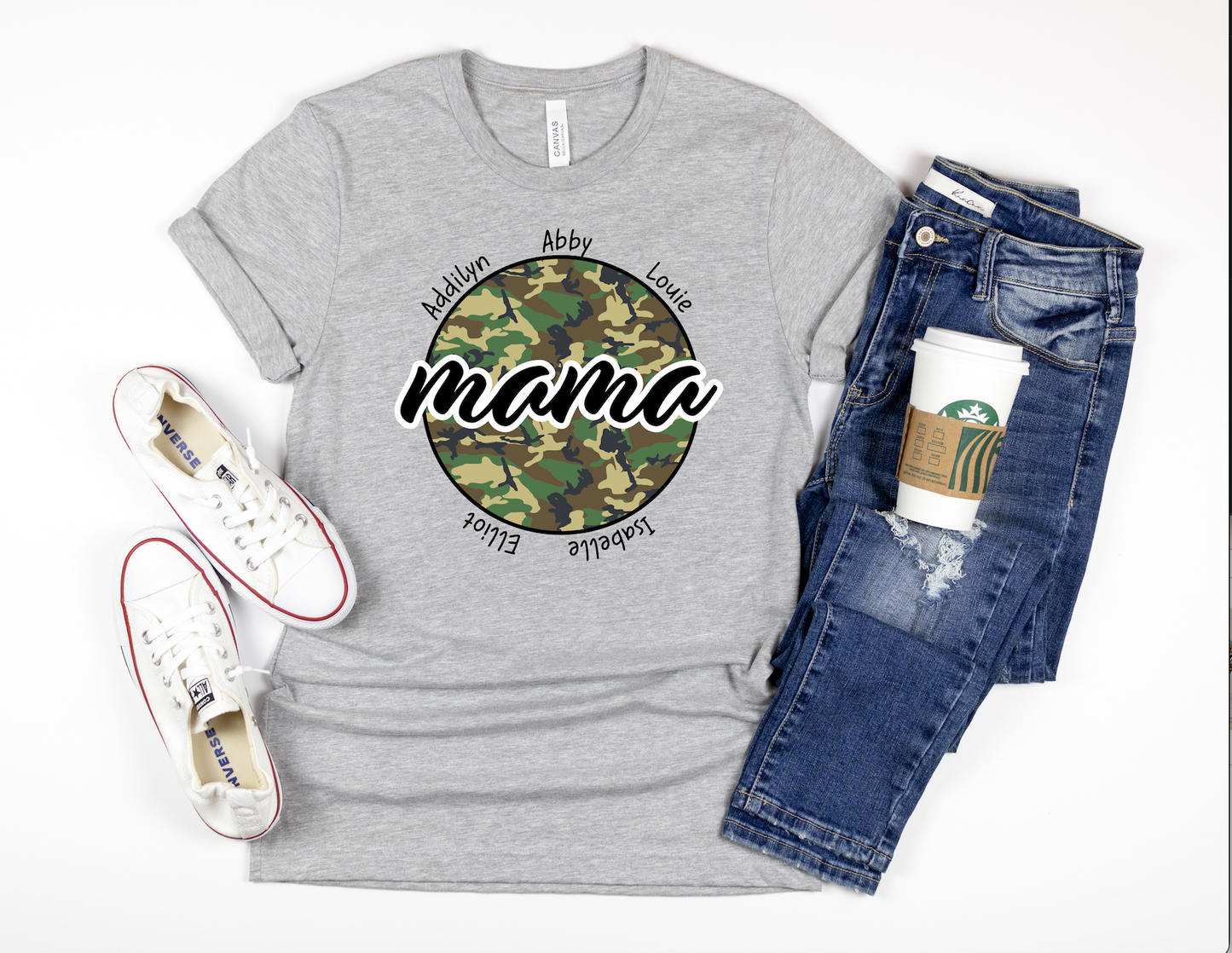 Kids Name Circle Adult Shirt