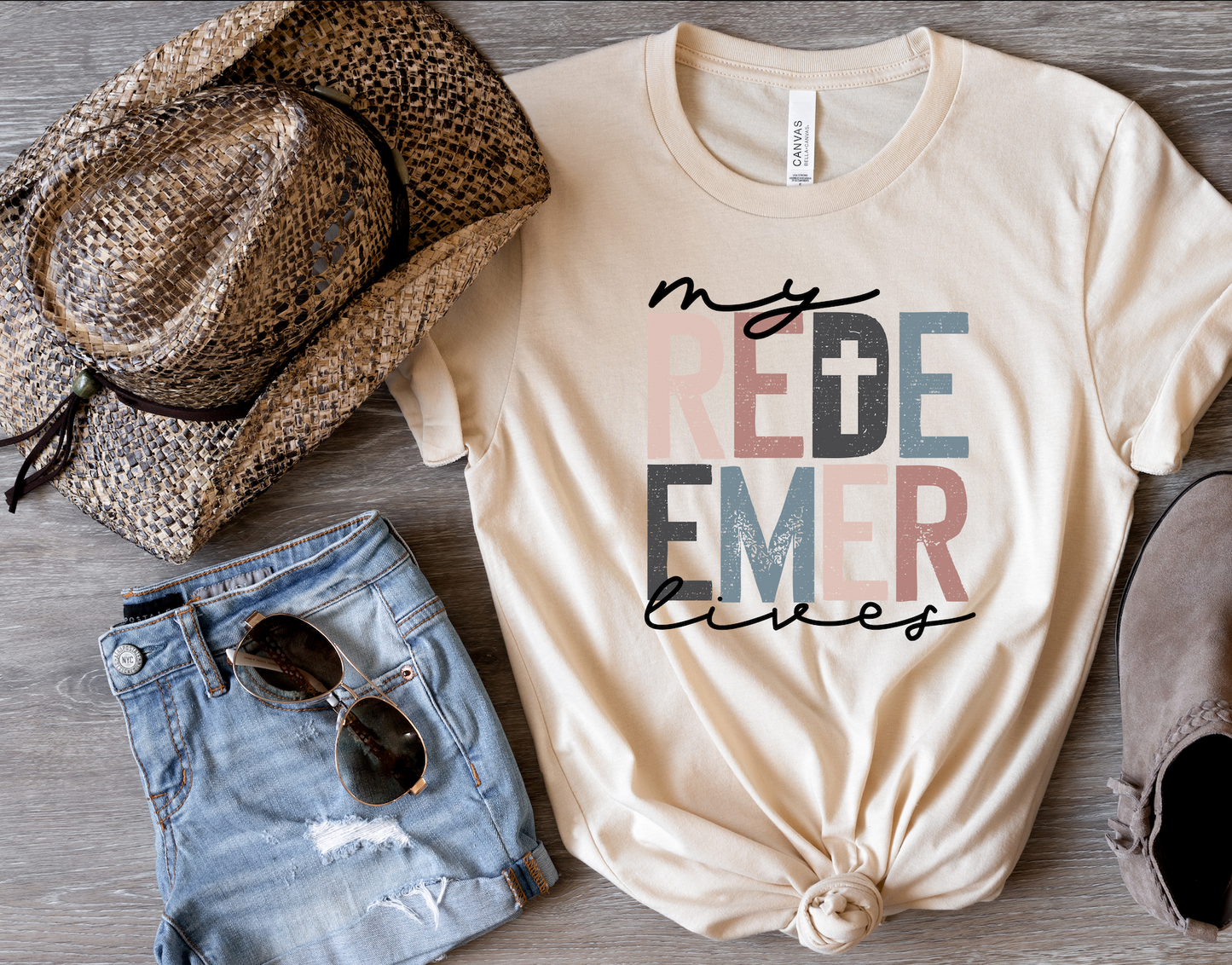 My Redeemer Lives Adult Shirt- Inspirational 842