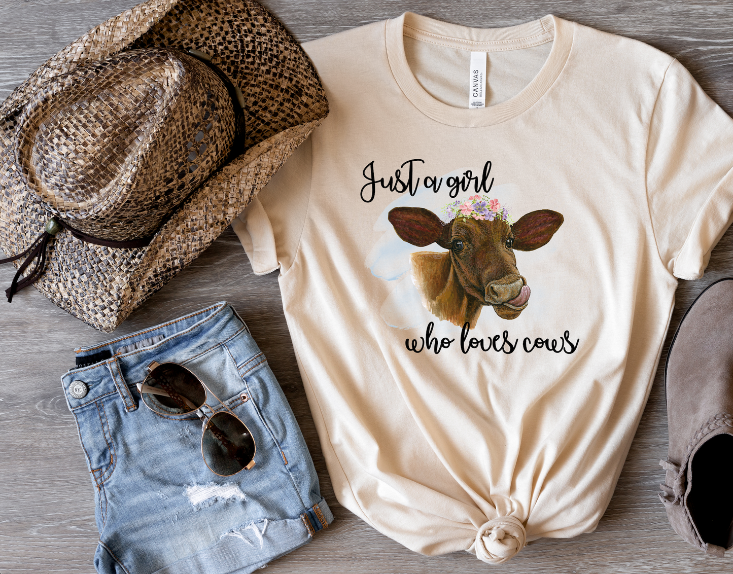 Just A Girl Who Loves Cows Adult Shirt- Animals 39