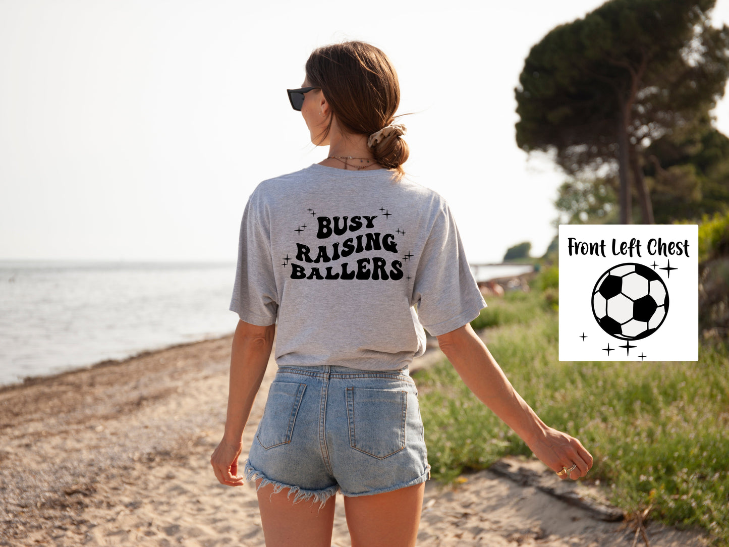 Soccer Busy Raising Ballers Adult Shirt