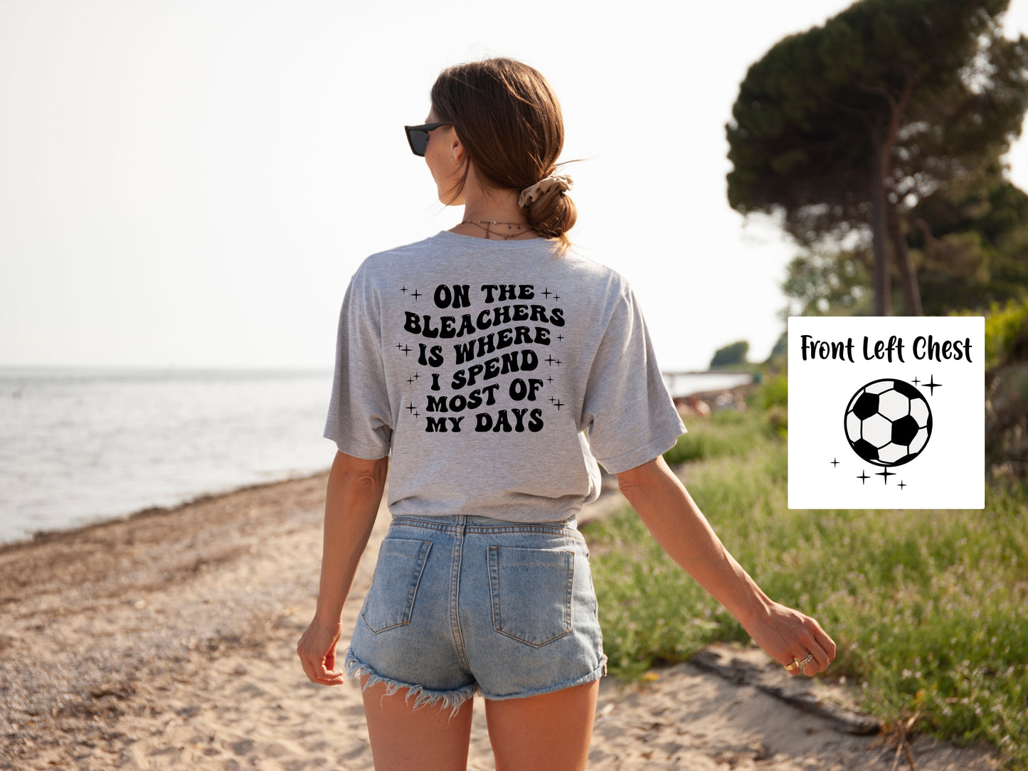 Soccer On The Bleachers Adult Shirt