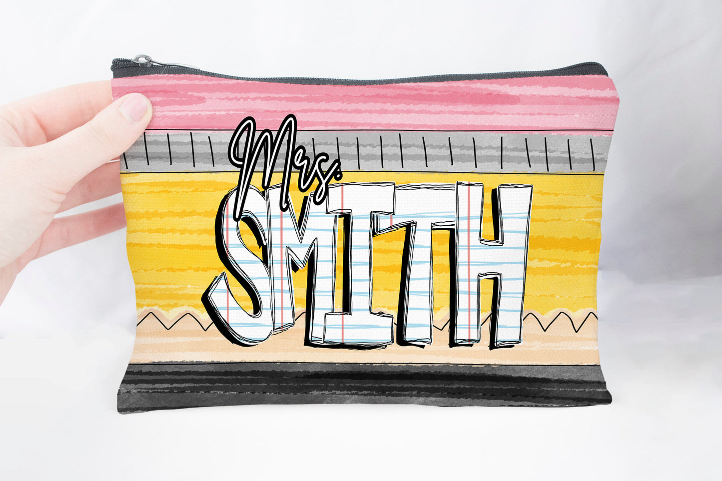Teacher Alpha Zipper Pouch Blanks and Transfers