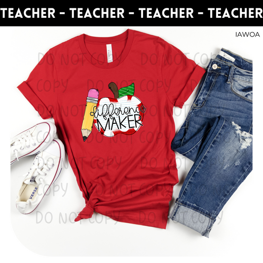 Difference Maker Adult Shirt- Teachers 131