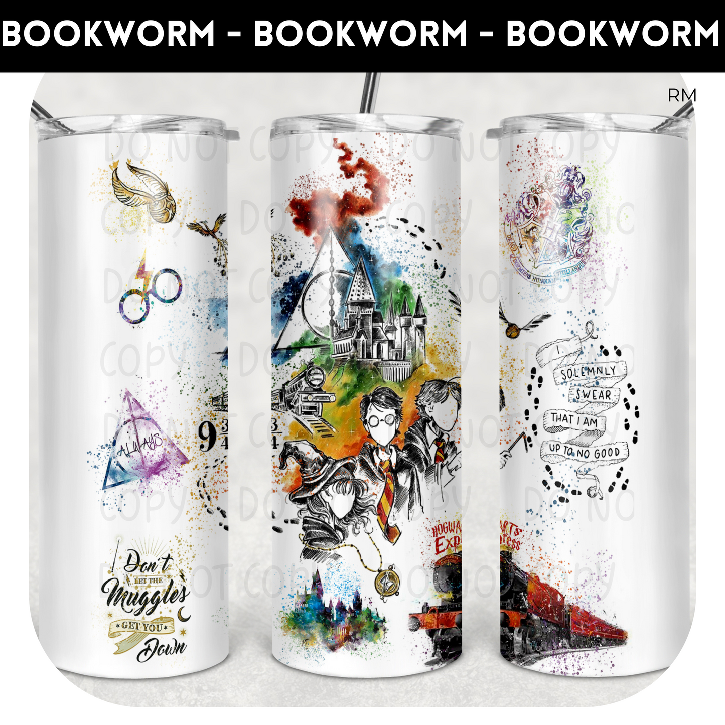 Harry Potter Themed 20oz Skinny TRANSFER and TUMBLER BLANKS ONLY - Tumbler 137