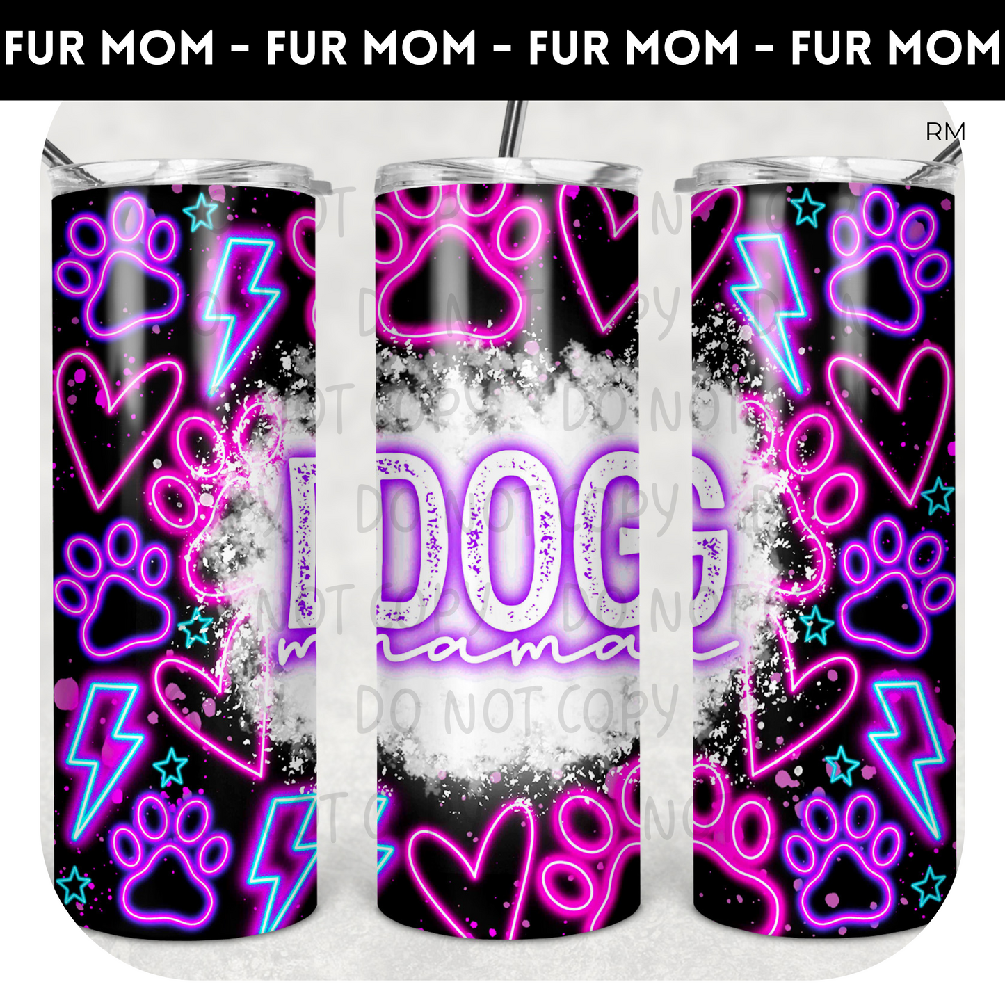 Dog Mama 20oz Skinny Tumbler - Tumbler 1331