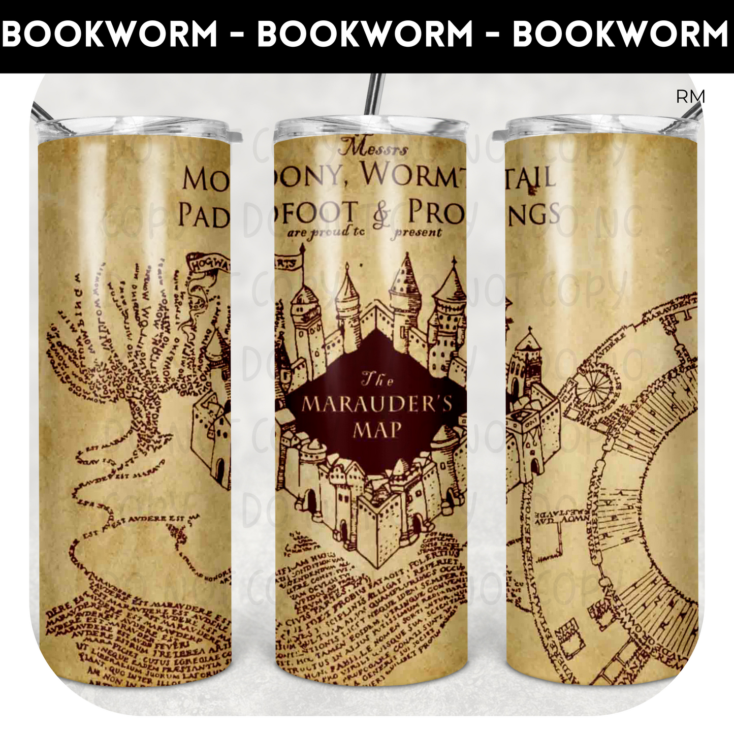 Harry Potter Marauder's Map 20oz Skinny Tumbler - Tumbler 1046