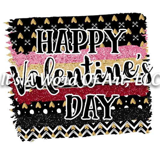 Valentines Day 24 - Happy Valentines Day Ribbon Strokes - Sublimation Transfer Set/Ready To Press Sublimation Transfer/Sublimation Transfer